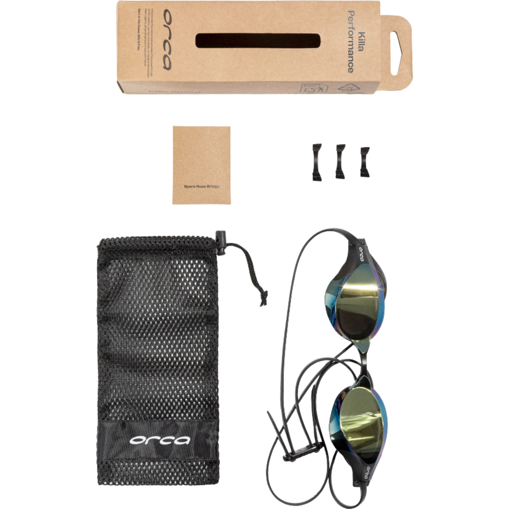 2026 Orca Killa Performance Schutzbrille TA31  Gold Spiegel